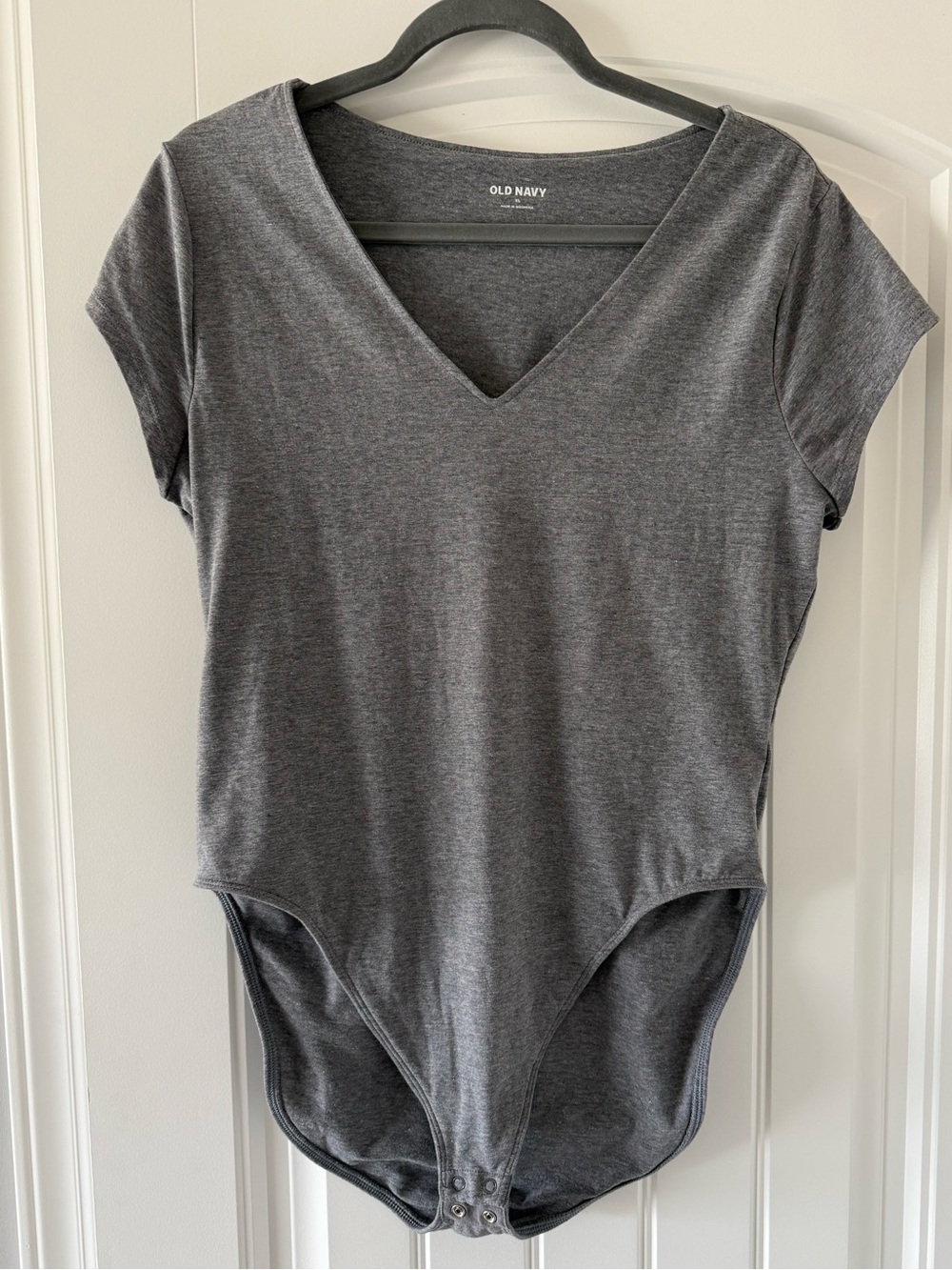 Old Navy Gray V-Neck Bodysuit Size XL